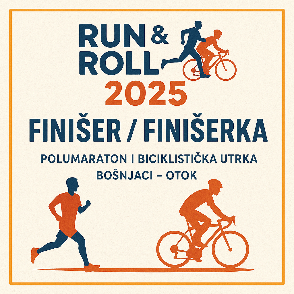 Personalized finisher certificate with Run & Roll branding